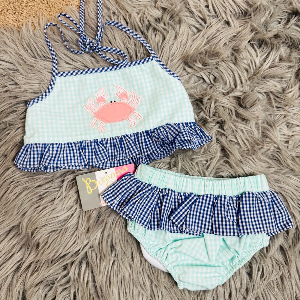 Blue and Pink Crab Swim Set
